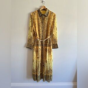 Elegant Yellow Maxi Dress in M/L